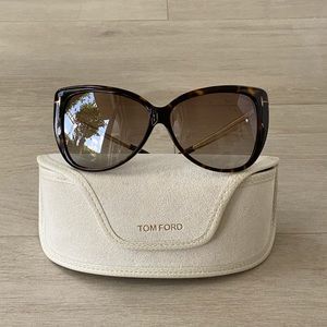 TOM FORD Reveka Brown Cat Eye Sunglasses